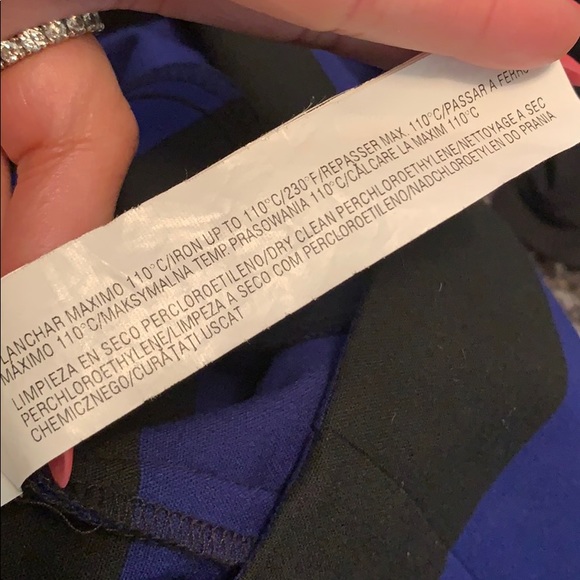 Zara Trafaluc Black & Blue Striped Dress - Picture 8 of 8